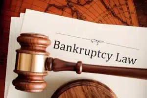 Bankruptcy law document and judge gavel representing debt relief options in Northern Kentucky